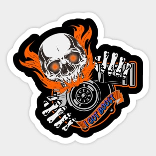Turbo Skull I Got Boost Sticker